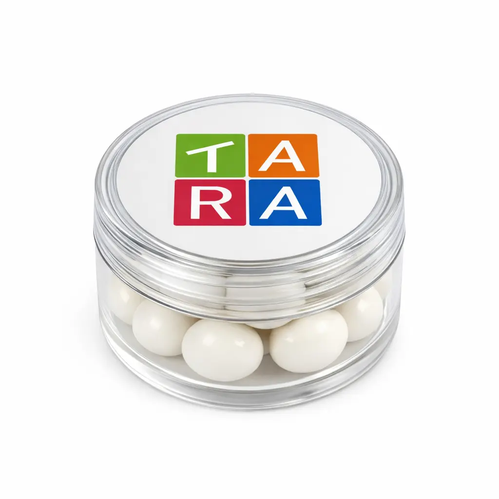 Frasco De Acrílico Con Mentitas O Chocolatitos | Tara Publicidad Chile