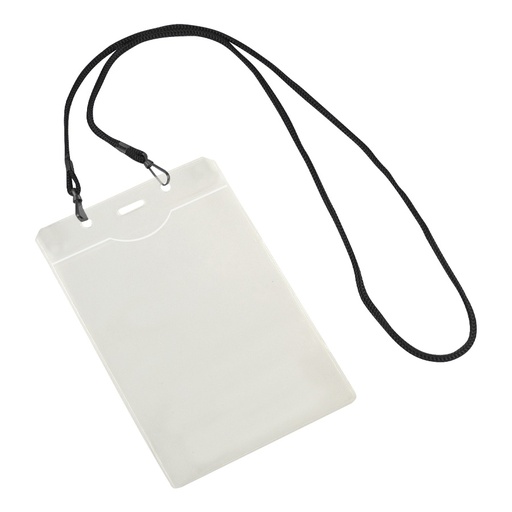 [A14-00] Porta-Credencial Con Colgador Negro -[A14]d