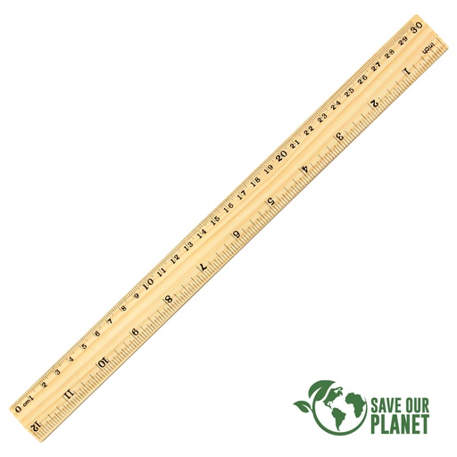 [N65-11] Regla De Madera 30 Cm -[N65]d