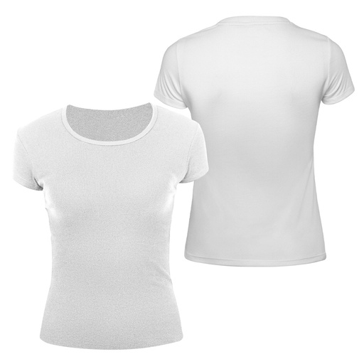 Polera Manga Corta Algodón Mujer -[Z1]d
