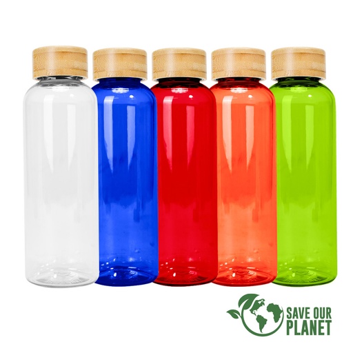 Botella Pet Tapa Bamboo "AINOA" 550CC -[M42]d