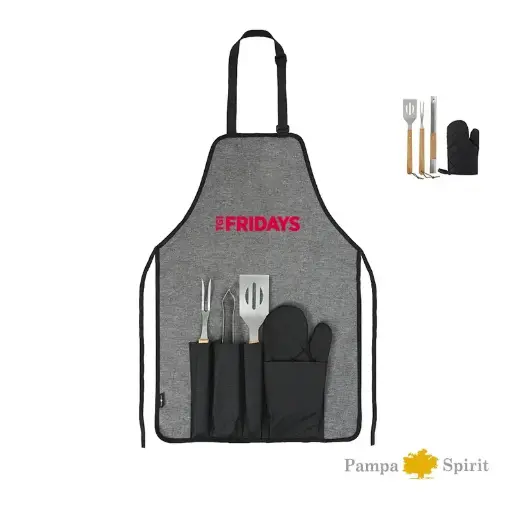 [99030777425D54D54D17] Set Bbq Delantal Grill -[99030777425]a
