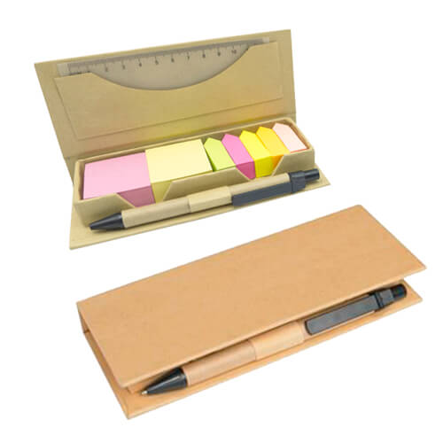 [601060700] Set Memo Set Tapa Cartón + Regla + Boligrafo N0 -[601060700]b