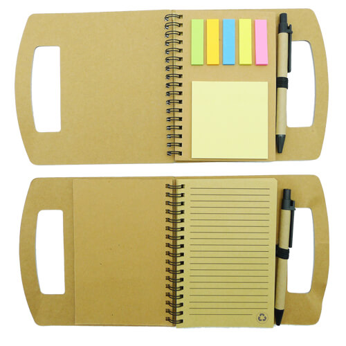[601060737] Set Cuaderno - Libreta - Memo Set Tapa Cartón + Bolígrafo N16 -[601060737]b