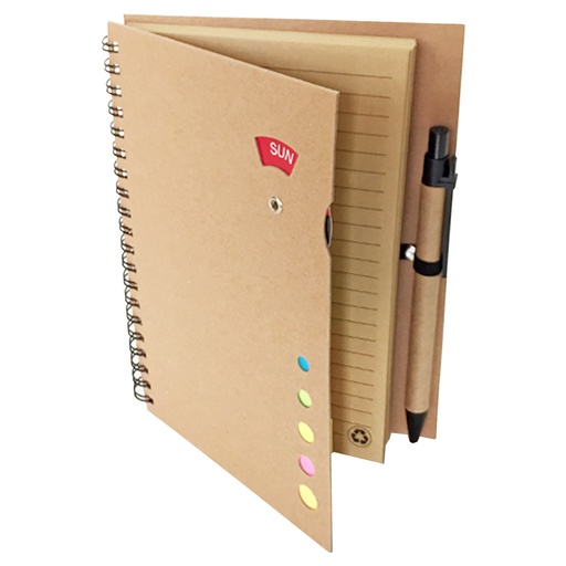 [601060744] Set Cuaderno - Libreta - Memo Set Tapa Cartón + Bolígrafo N22 -[601060744]b