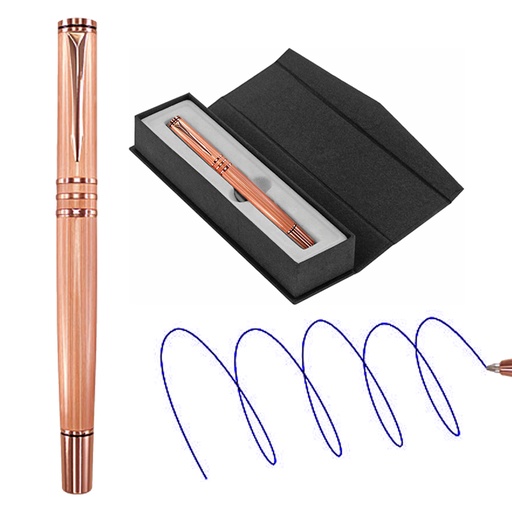 [601060189] Bolígrafo Roller Metálico Con Estuche L30+B Encobrizado -[601060189]b