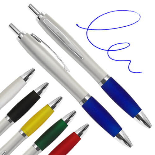 [B12] Bolígrafo Lápiz Plástico B12 Plateado -[B12]b