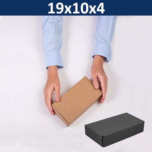 [19x10x4] Caja Cartón Autoarmable Microcorrugado -[CC04]b