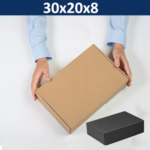 [30x20x8] Caja Cartón Autoarmable Microcorrugado -[CC08]b