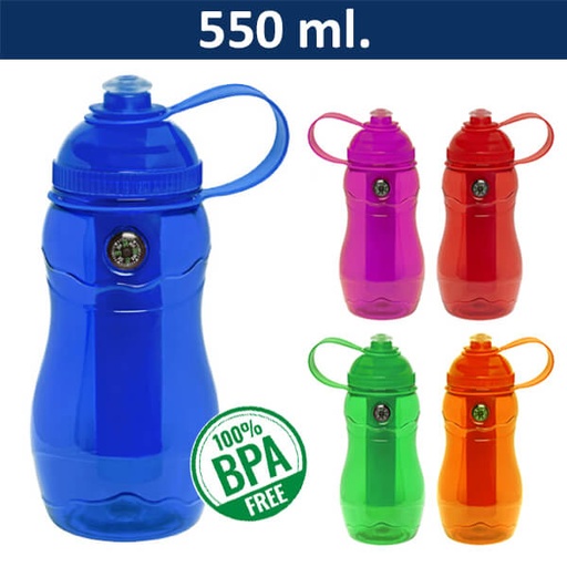 [M31] Botella Plástica Caramayola + Brújula + Enfriador -[M31]b