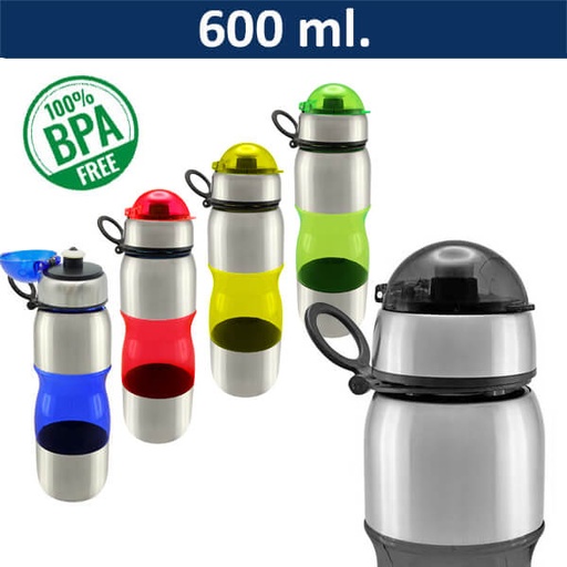 [M26] Botella Plástica + Acero Inoxidable Caramayola Deportivo -[M26]b