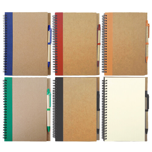 [N37] Set Cuaderno - Libreta Tapa Cartón + Bolígrafo -[N37]b