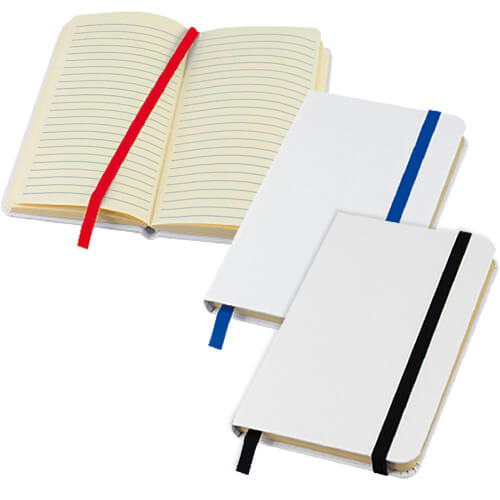 [N35] Cuaderno - Libreta Tapa Simil Cuero Pu White -[N35]b
