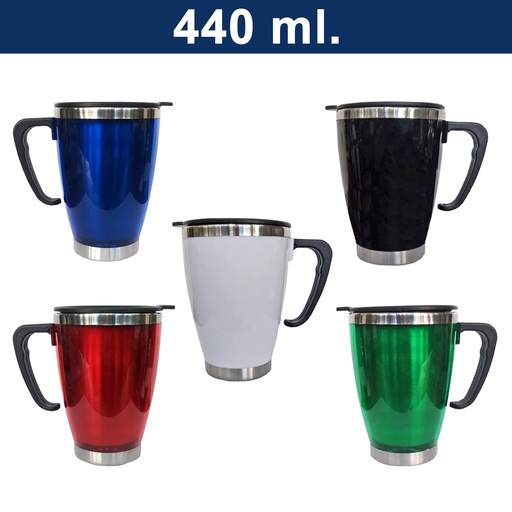 [M29] Mug Tazón Acero Inoxidable / Pvc Cónico -[M29]b