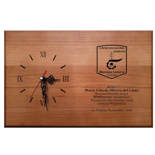 [RETABLORELOJ] Galvano Madera Retablo Rauli Con Reloj Mecánico Rr -[MADERARR]b