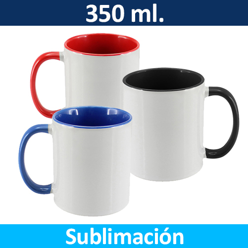 [99333] Mug Tazón Cerámica Sublimación Con Caja Bicolor -[99333]b