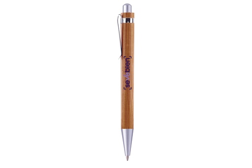 [BP192-00TA] Bolígrafo De Bambú "NAGANO PEN" Tinta Azul -[BP192-TA]c