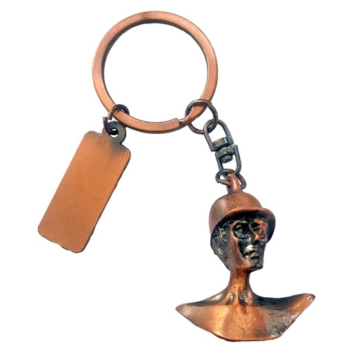 [601055455] Llavero Metálico Busto Minero K89 Encobrizado -[601055455]b