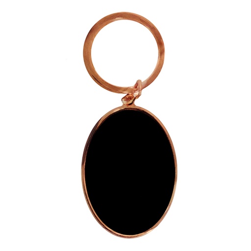 [601055397] Llavero Metálico Ovalado K60 Encobrizado Negro -[601055397]b