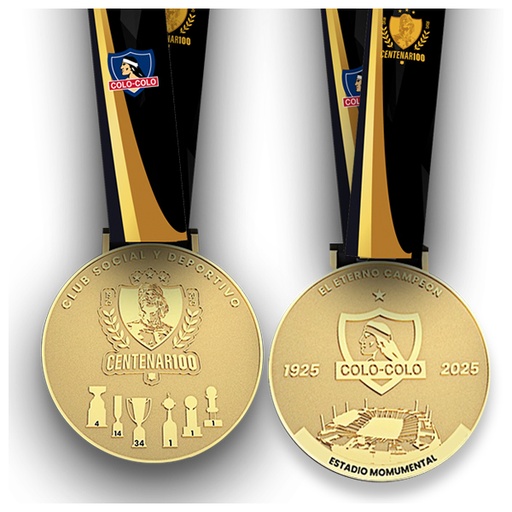 [591076000] Medallón Conmemorativo Centenario Colo Colo -[591076000]b