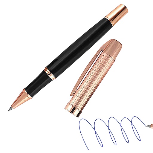 [601060193] Bolígrafo Roller Metálico L76 Encobrizado/Negro -[601060193]b
