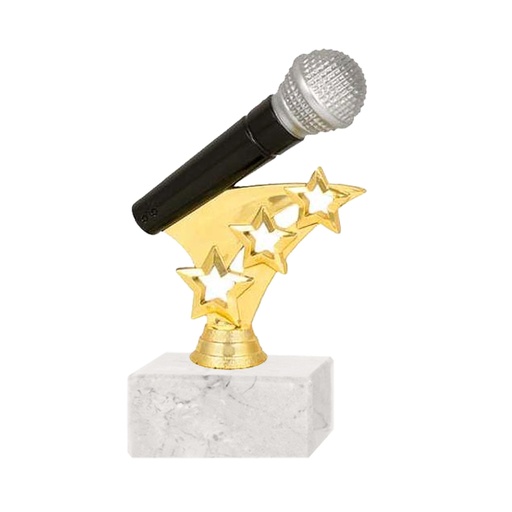 [591094141] Trofeo Plástico Micrófono Estrellas -[591094141]b