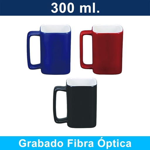 [M44] Mug Tazón Cerámica Cuadrado -[M44]b