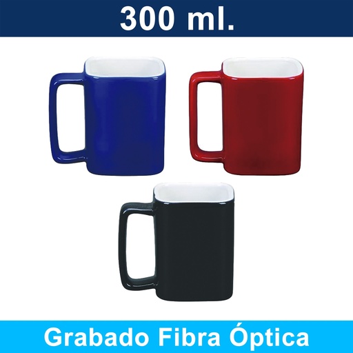 [M45] Mug Tazón Cerámica Cuadrado -[M45]b