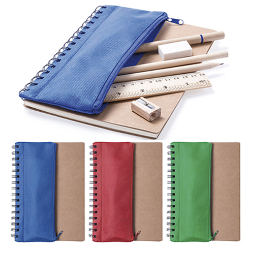 [N28] Set Cuaderno - Libreta Tapa Cartón + Estuche -[N28]b
