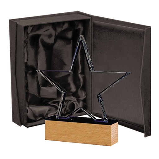 [BLAS 24] Galvano Cristal Base De Madera Blas 24 -[CRISTALBLAS24]b