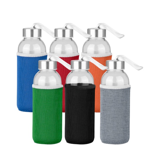[M50] Botella De Vidrio Silica Con Funda De Neopreno 440CC -[M50]d
