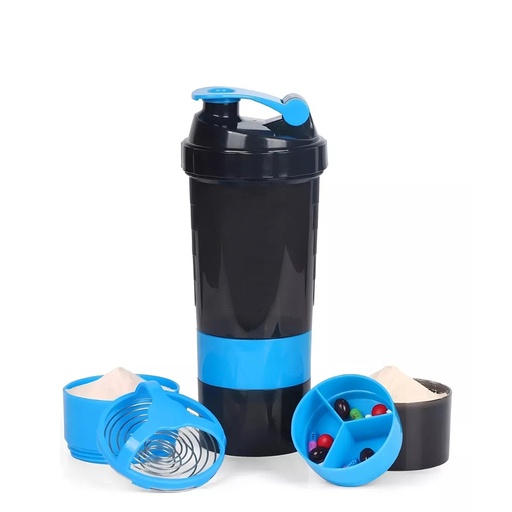 Vaso Gym Para Batidos Proteína "SHAKE", Con 4 Compartimentos. -[M90]d