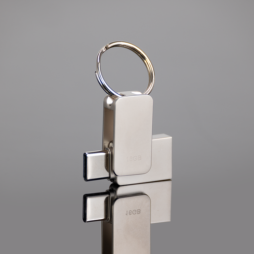 Usb 3.0 Mini-Pendrive "Giro" De Acero Inoxidable 16GB -[U21]d