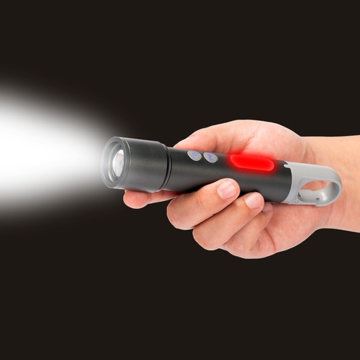 Usb Linterna Táctica Y Lámpara Recargable "HOOK" 15-En-1 -[C41]d