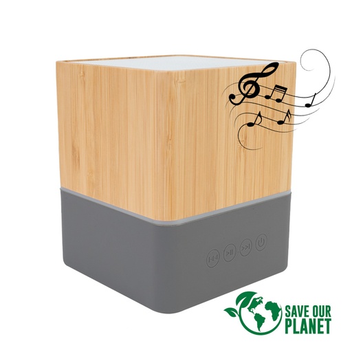Parlante Altavoz Grande De Bamboo "GREAT" -[B97]d