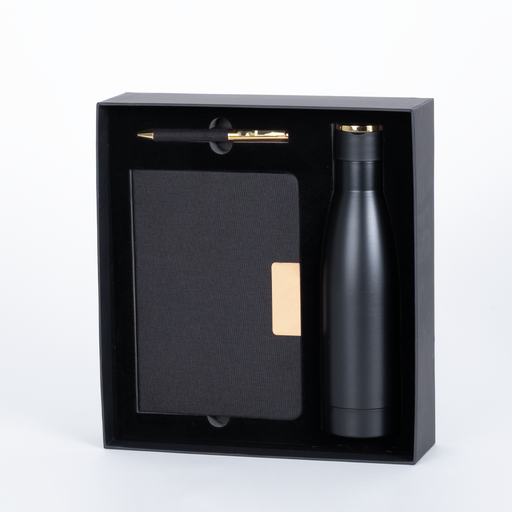 Set De Regalo "EPIC" Negro Con Detalles Dorados. -[S47]d