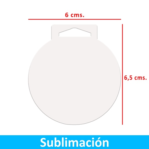 [591074101] Medalla Acrílico Sublimable Md 151 Blanco -[591074101]b