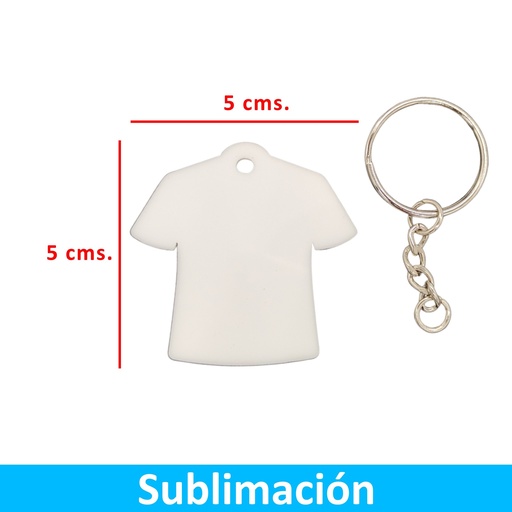 [591074140] Llavero Acrílico Sublimable Camiseta NI20 Blanco -[591074140]b