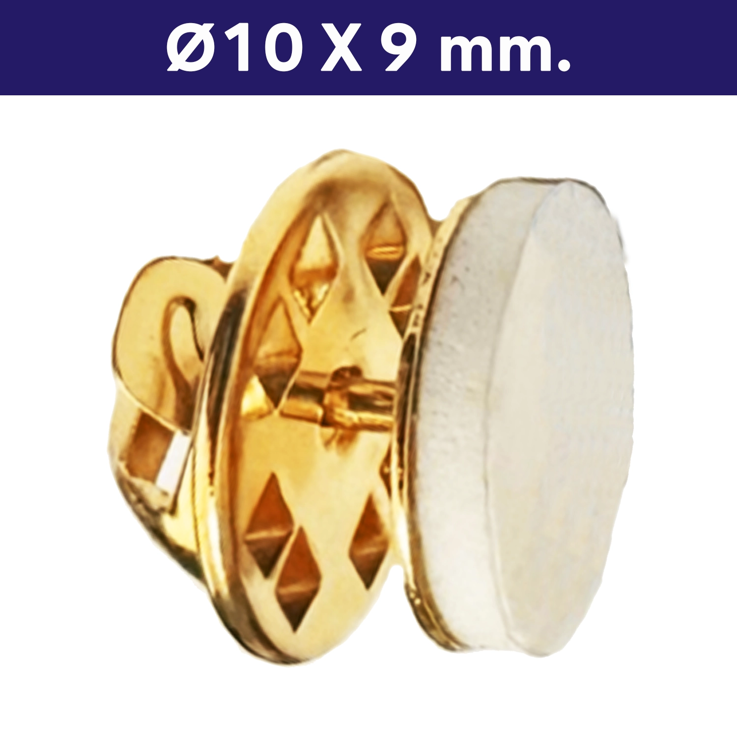 [591080225] Soporte Piocha Con Cierre Mariposa+pegamento Dorado SOMA01 -[591080225]b