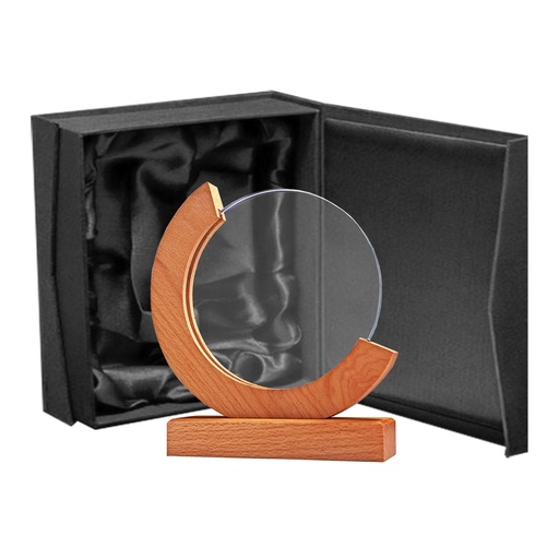 [591087632] Galvano Cristal Base De Madera Blas 58 -[591087632]b