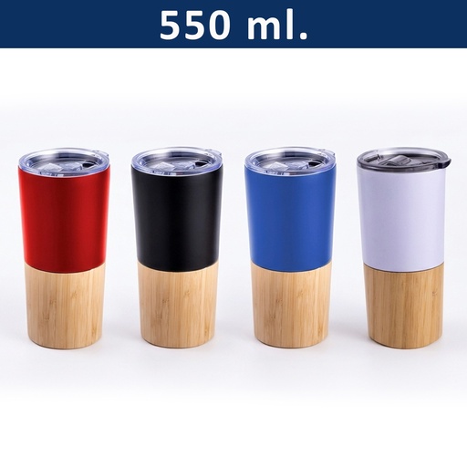 Mug Acero Inoxidable Térmico / Bamboo -[M202]b