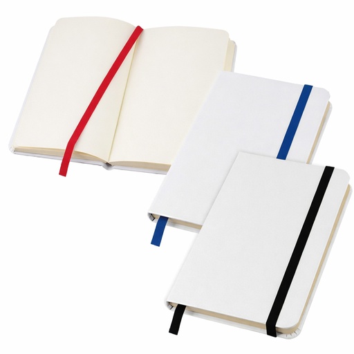 Cuaderno - Libreta Tapa Simil Cuero Pu White -[N42]b